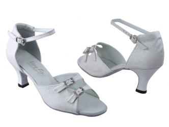 Dance shoes women white stardust  